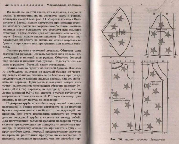 Костюм звездочета для мальчика своими руками с выкройками для начинающих пошагово с фото