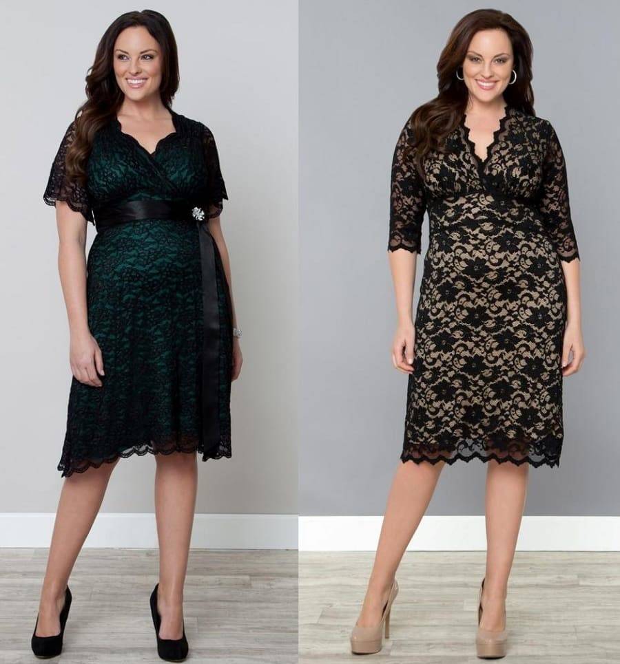 Правила выбора платьев для полных женщин — примеры моделей на разный вкус