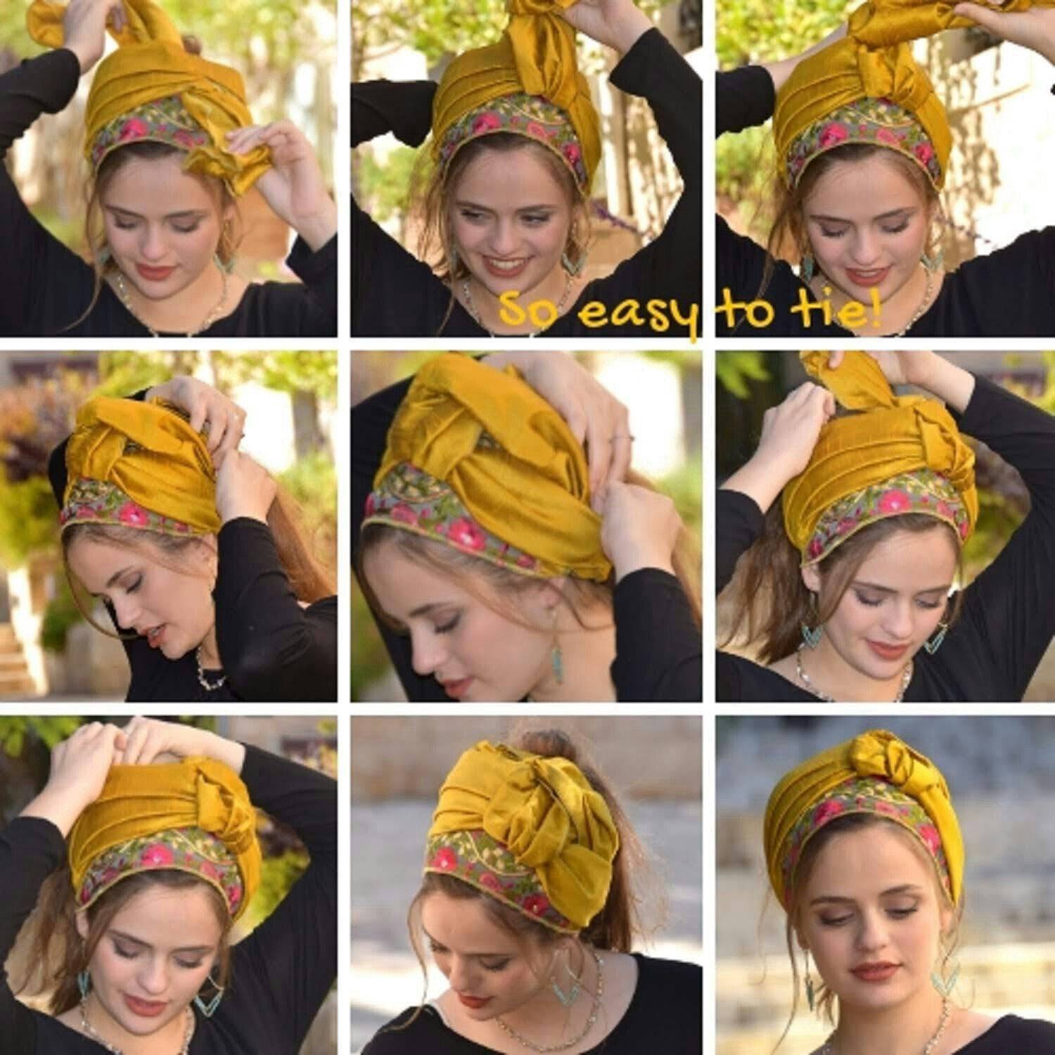 Красиво повязать платок на голову