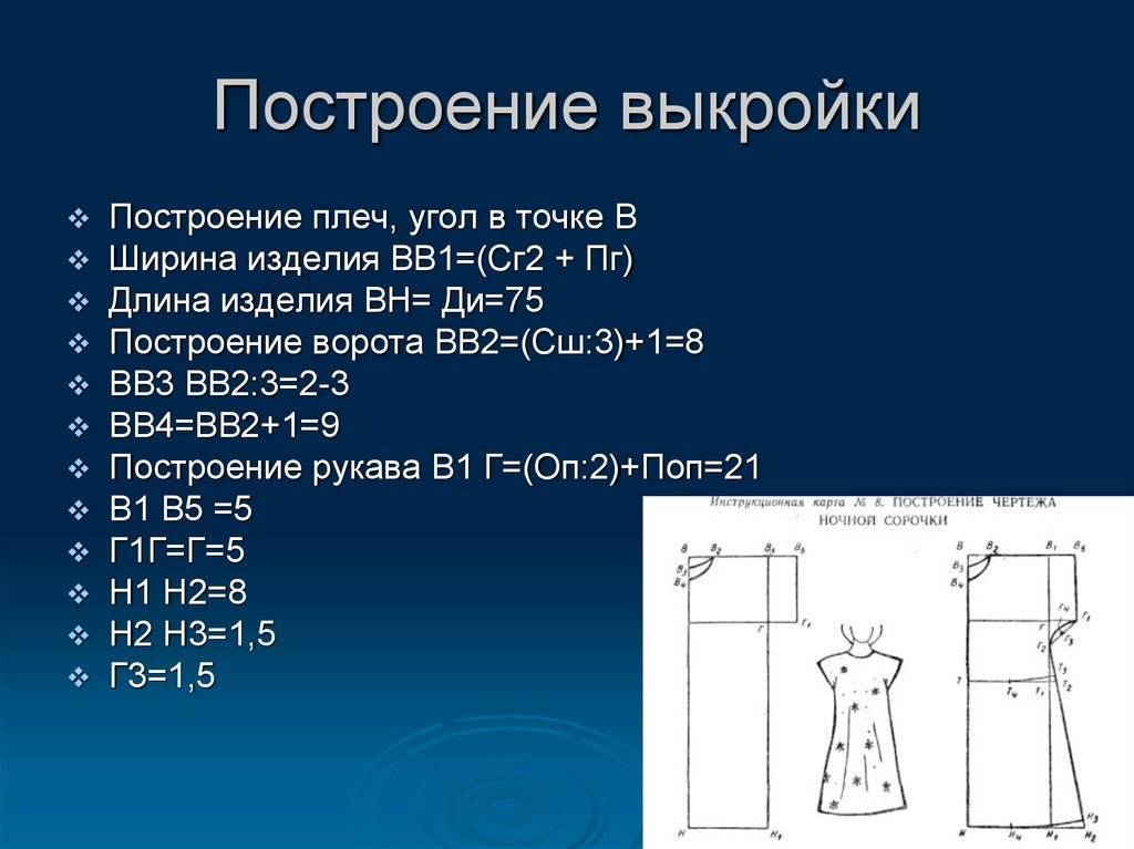 Построение чертежа выкройки изделия называется как