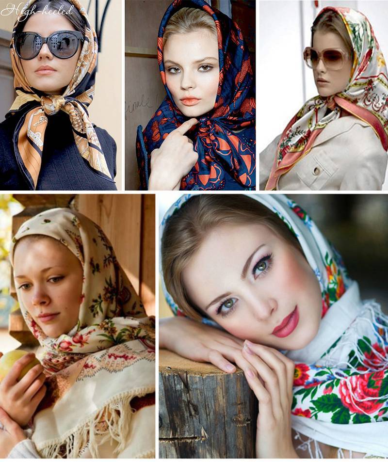 Как завязывать русский платок