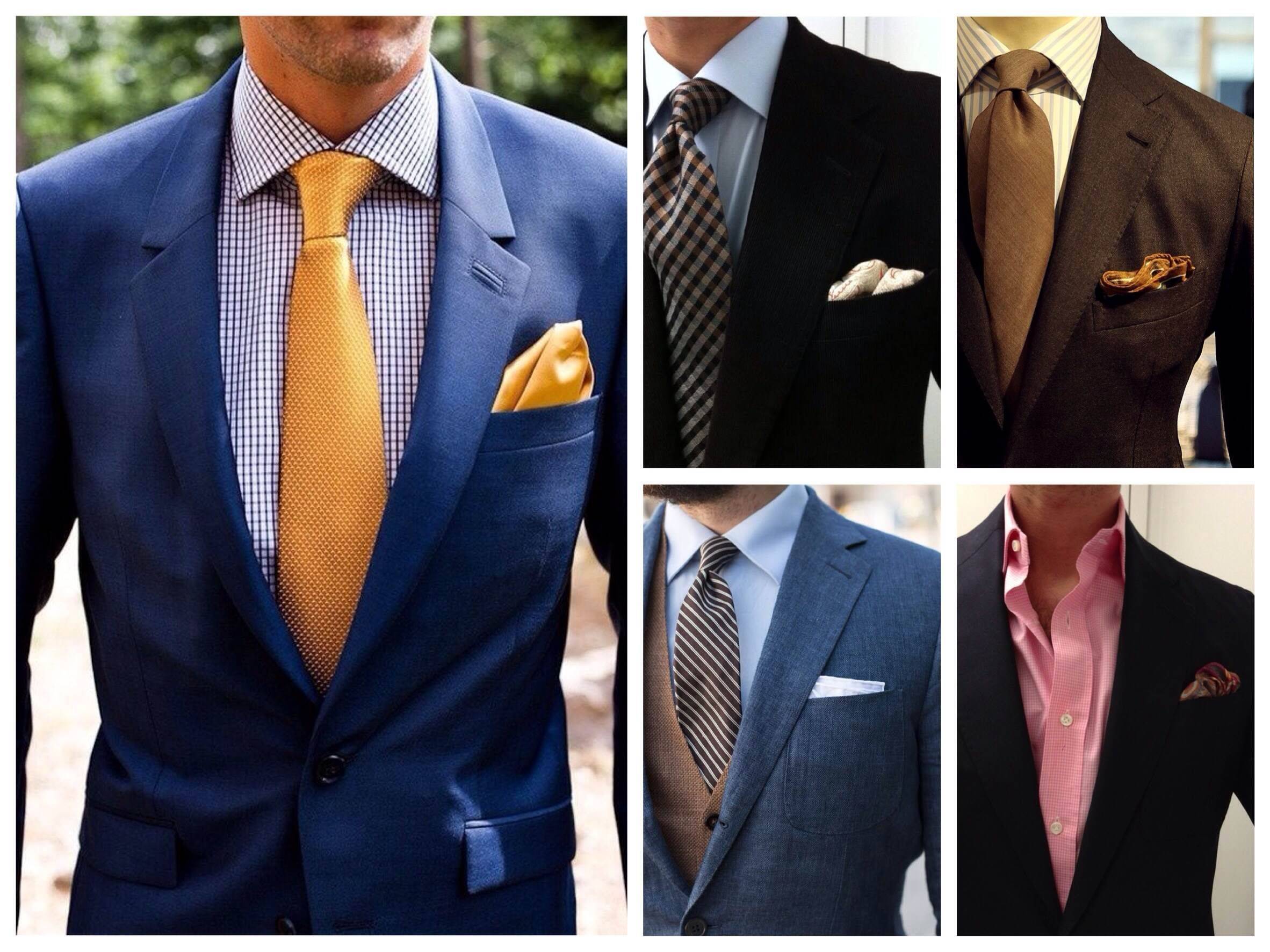 Сочетание галстука и пиджака