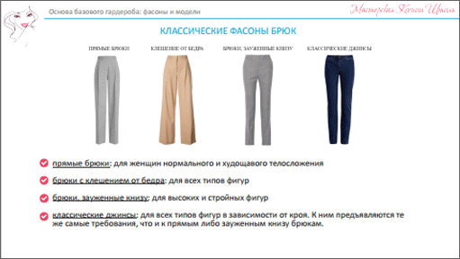 Длина брюк у женщин, какая должна быть, примеры